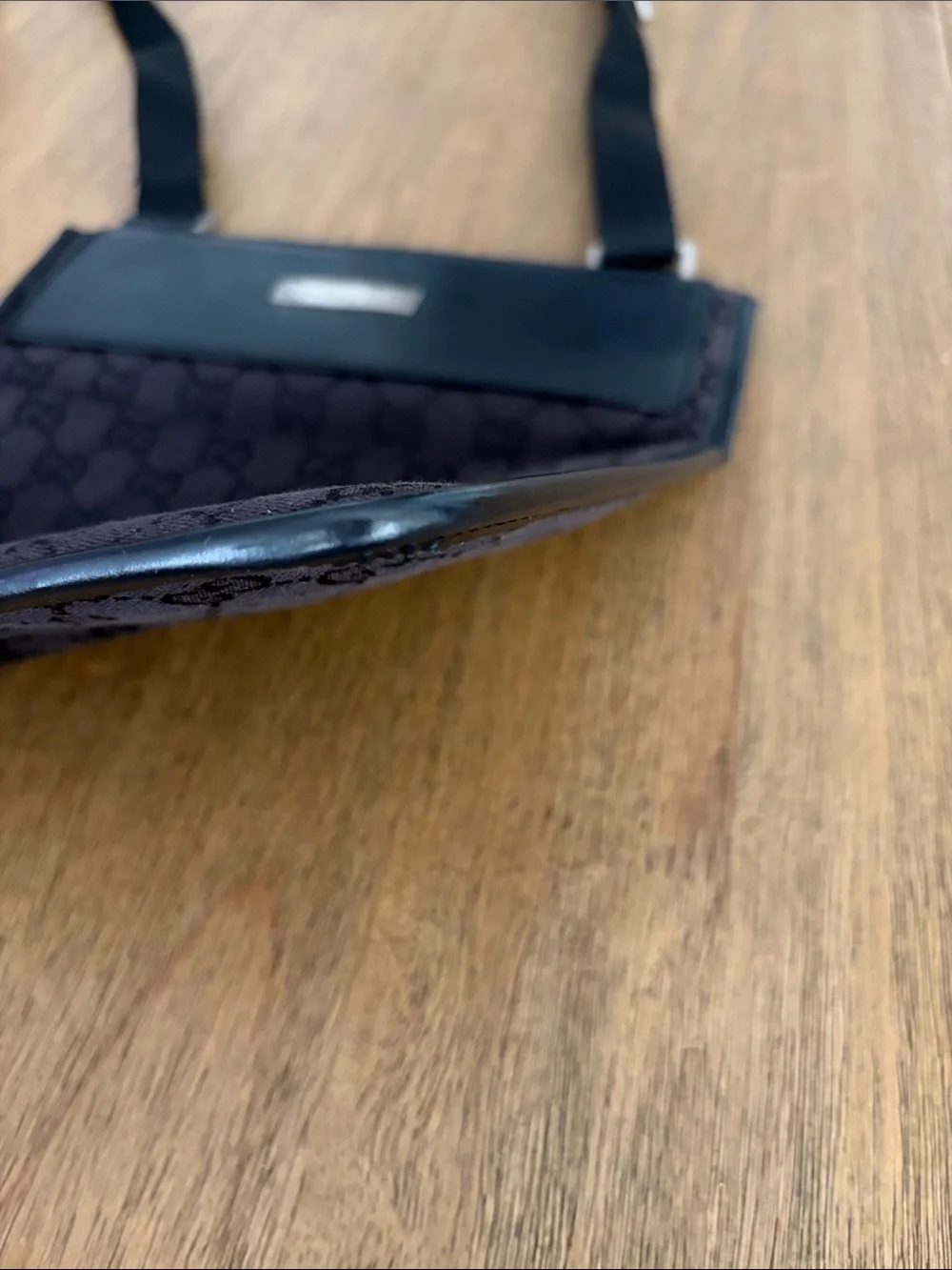 Gucci Black GG Canvas Messenger Crossbody